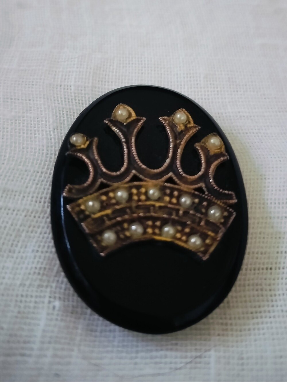 Rare Vintage 1939 Ricarde of Hollywood Juarez Crown Brooch Pin - Movie Tie-In